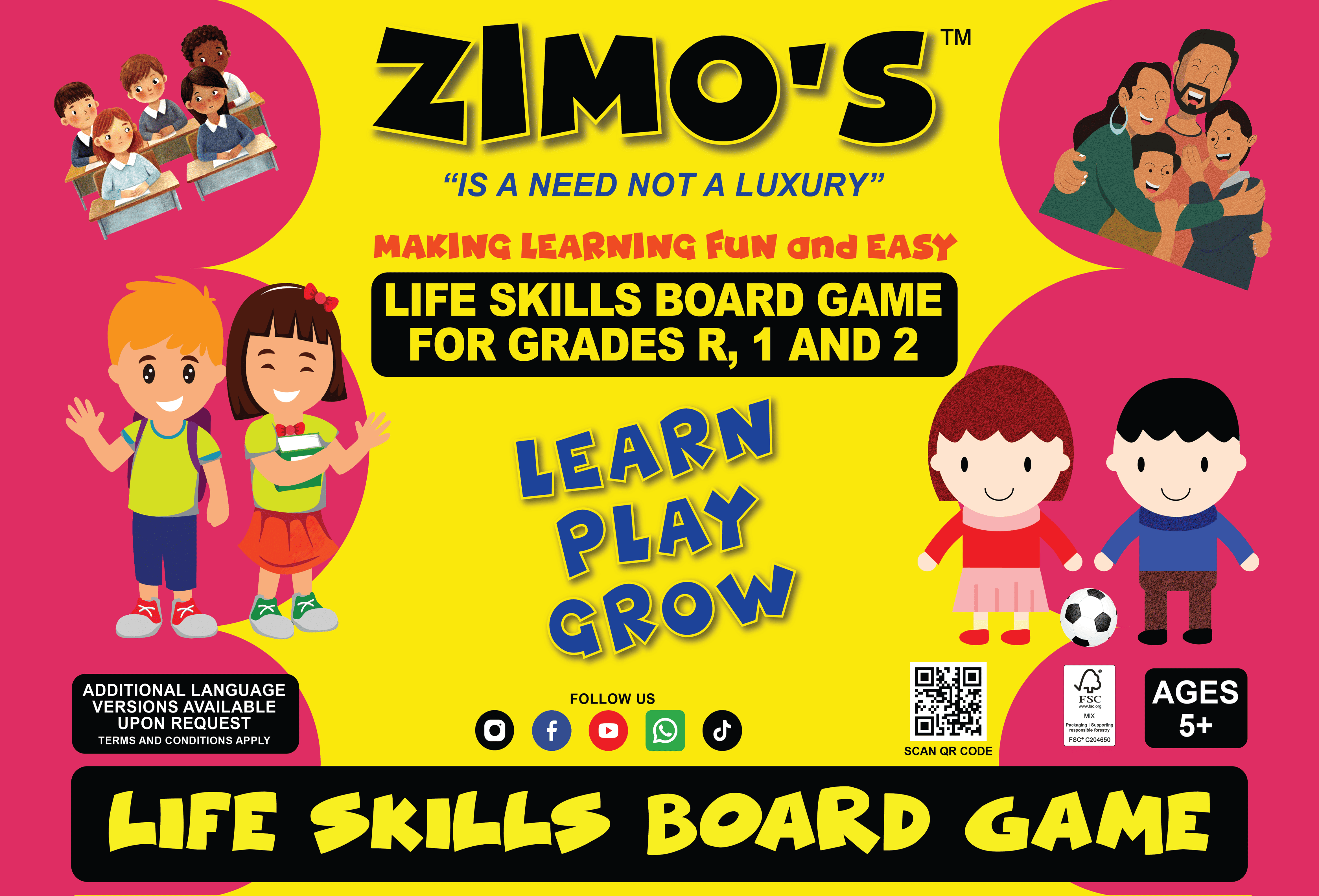 Zimo's Life Skills board game box